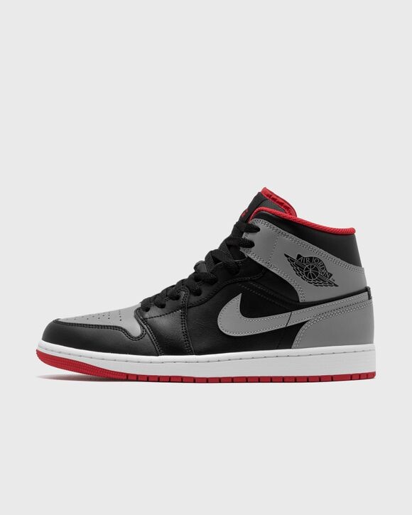 

Кроссовки Jordan Air Jordan 1 Mid, цвет black/cement grey-fire red-white