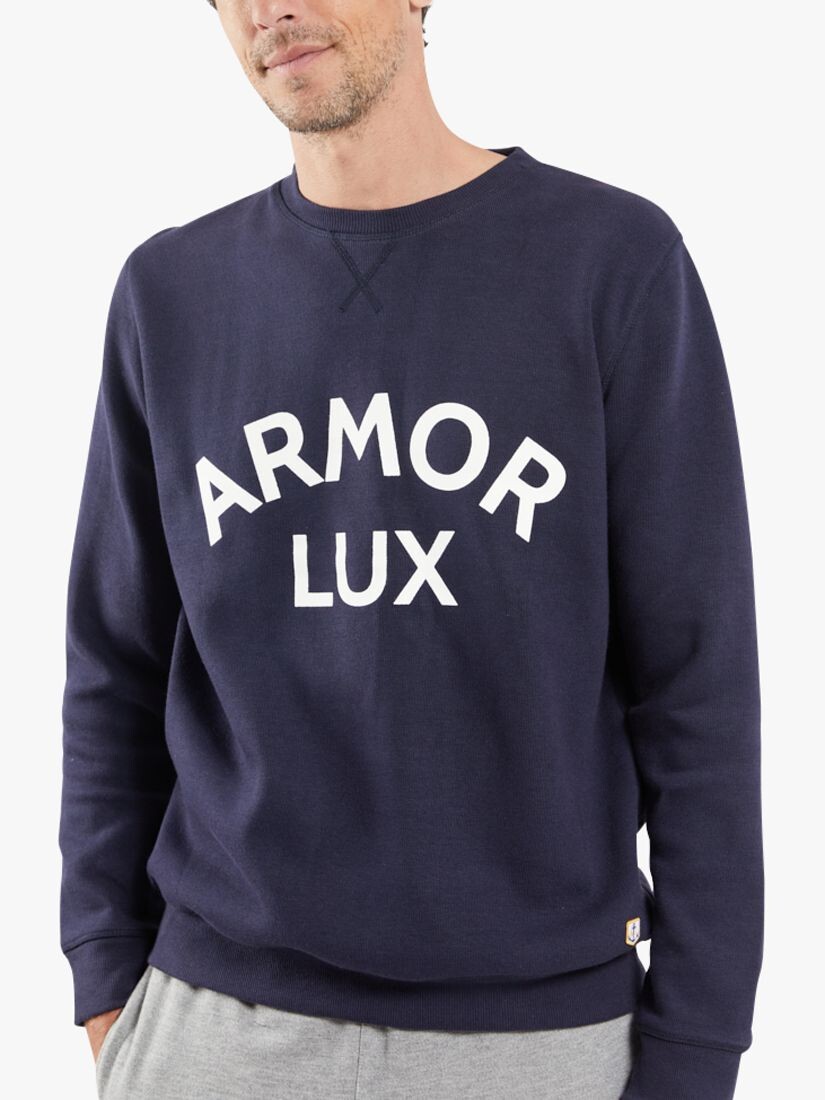 

Толстовка с логотипом Armor Lux Crew, Marine Deep/Armorlux