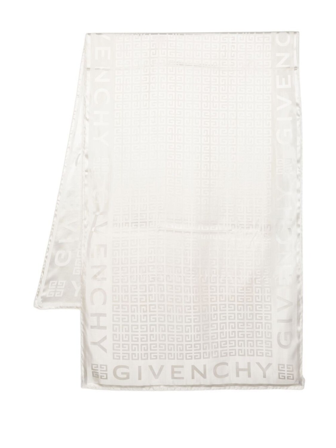 

Шелковый шарф с монограммой Givenchy, нейтральный цвет