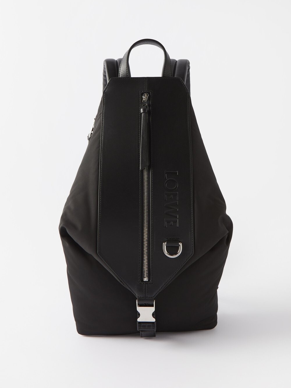 

Складной рюкзак из нейлона и кожи LOEWE, черный