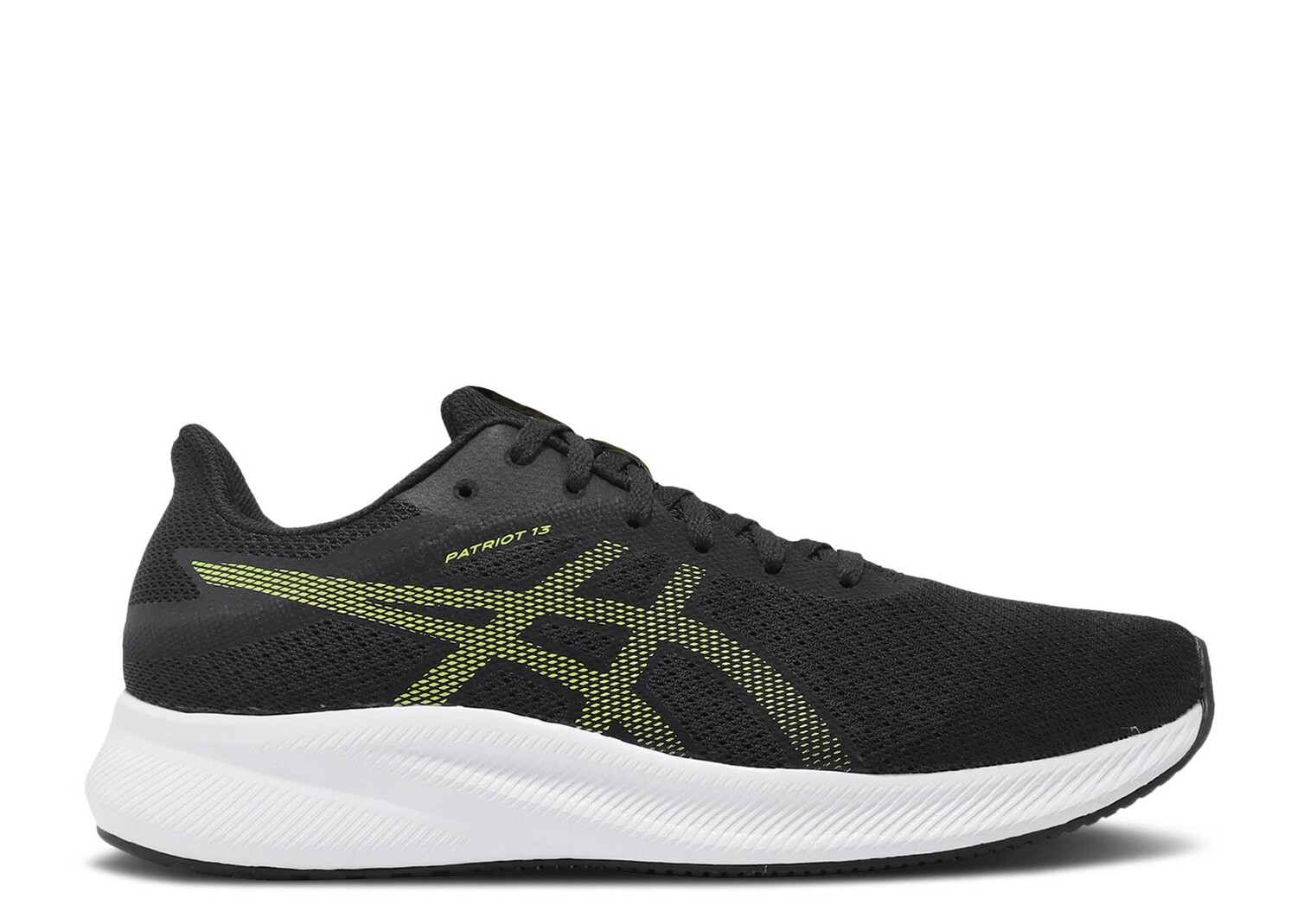 

Кроссовки ASICS Patriot 13 2E Wide 'Black Bright Yellow', черный