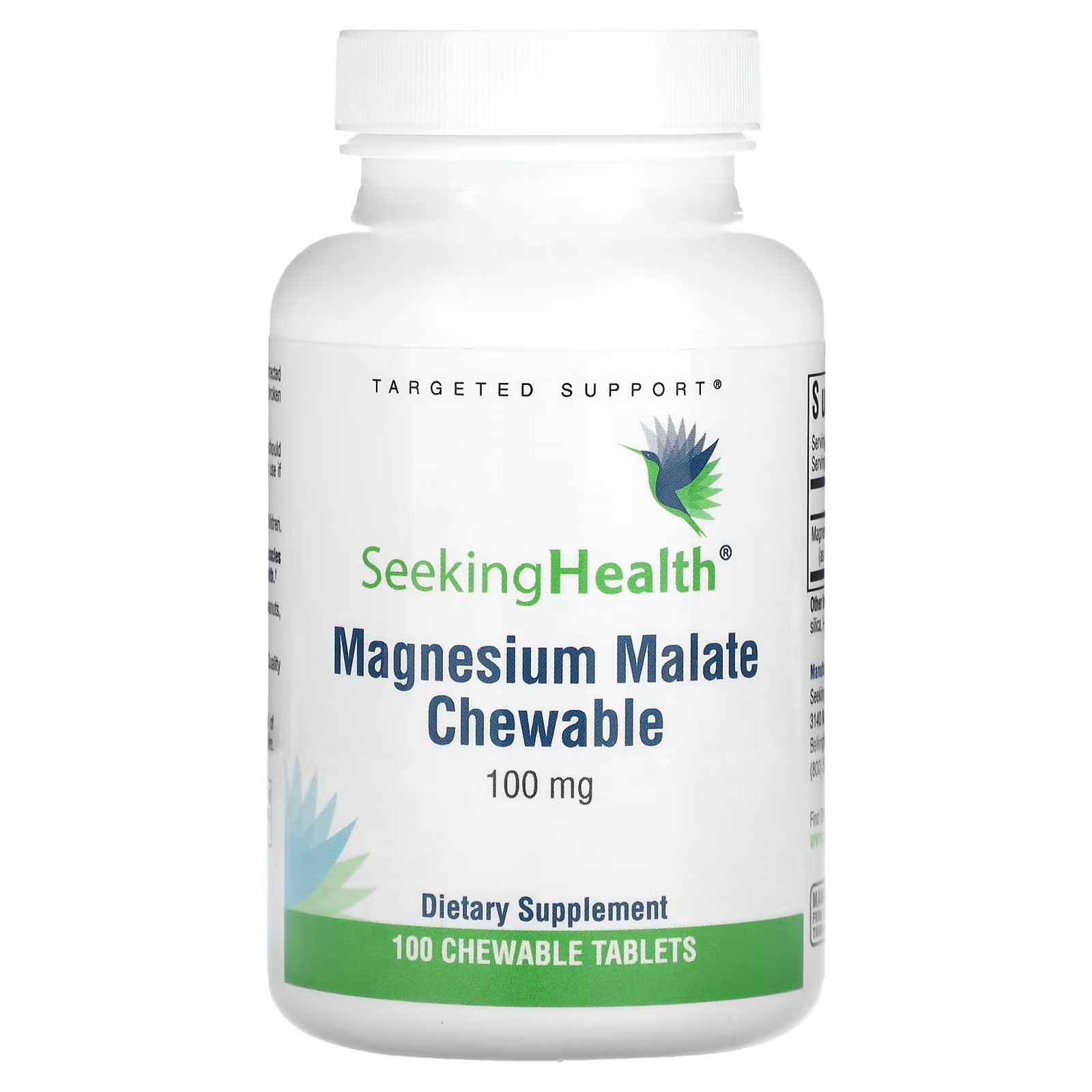 Пищевая добавка Seeking Health Малат магния, 100 жевательных таблеток jigsaw health magpure малат 120 капсул