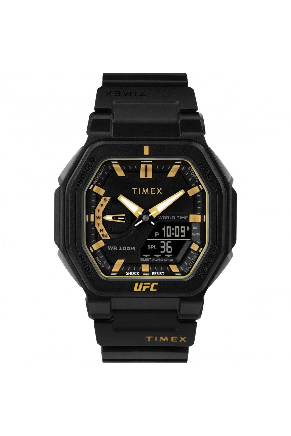 

Классические комбинированные часы UFC Strength из пластика и смолы — Tw2V55300 Timex, черный