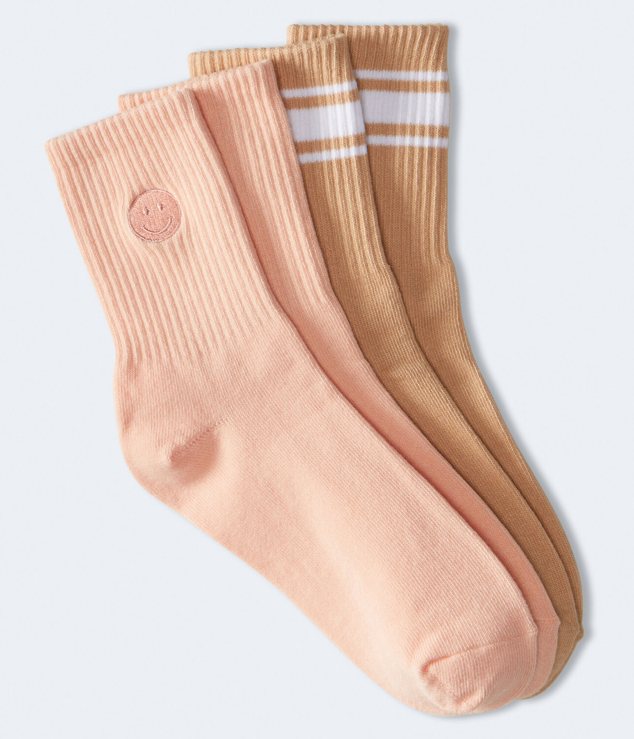 

Набор носков Smiley & Stripes Crew, 2 шт. Aeropostale, бежевый
