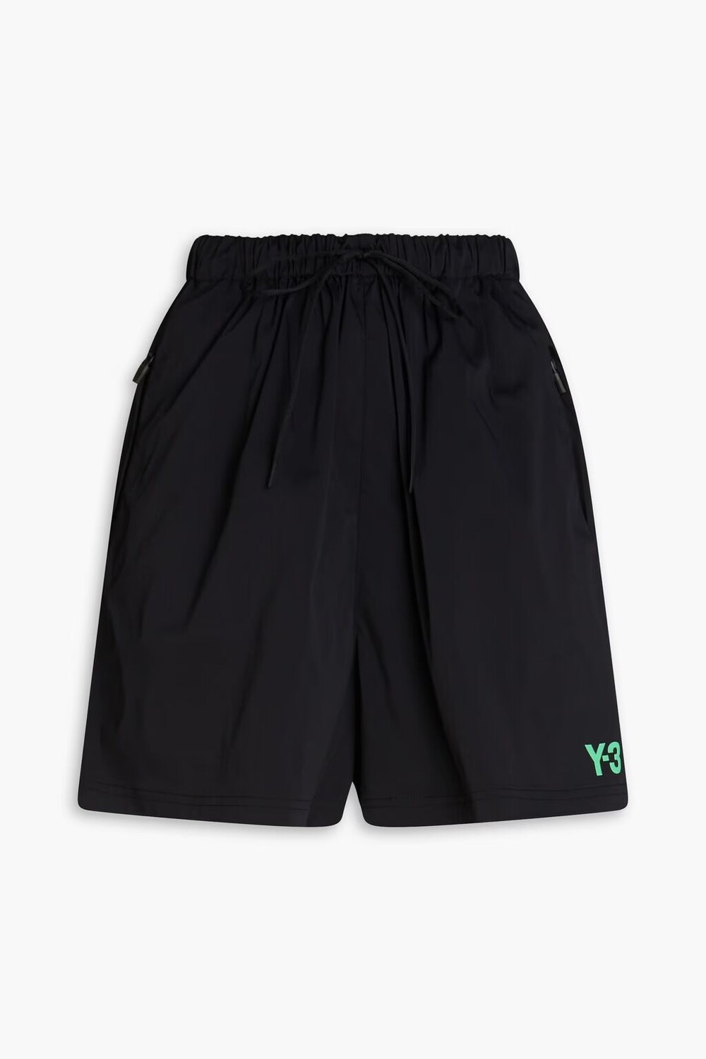 

Твиловые шорты со сборками и логотипом Y-3, черный