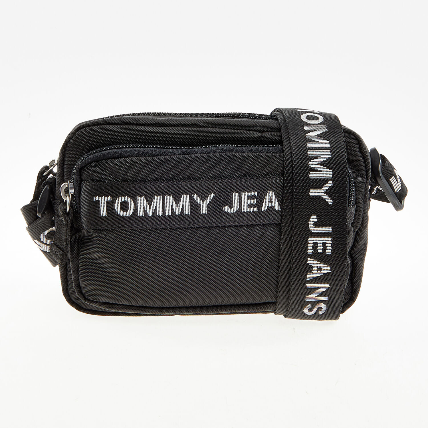 

Черная сумка через плечо с белым логотипом Tommy Jeans