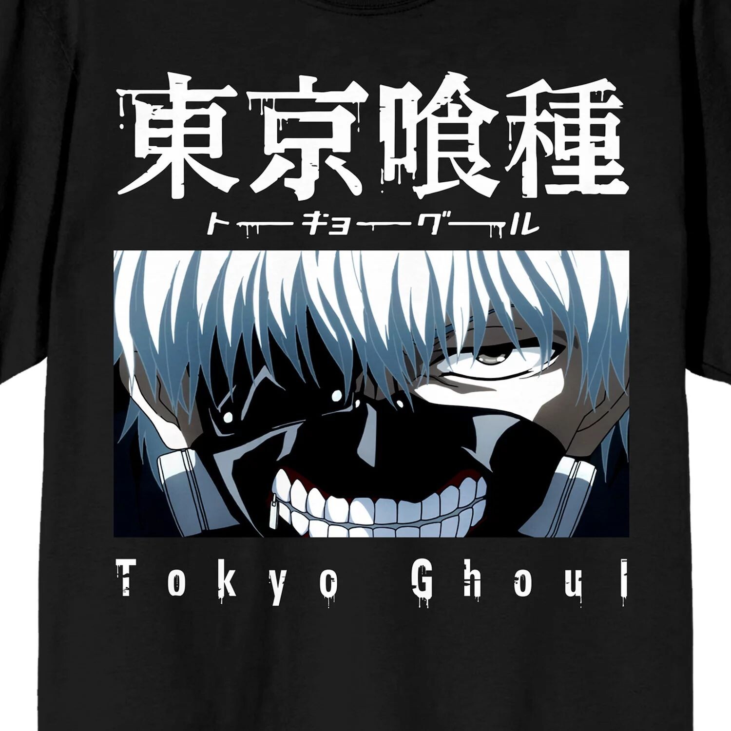 

Мужская футболка с изображением лица Tokyo Ghoul Close Up Licensed Character