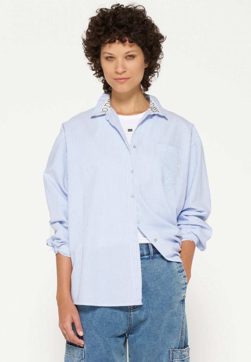 Блузка-рубашка STRIPES 10DAYS, цвет white blue