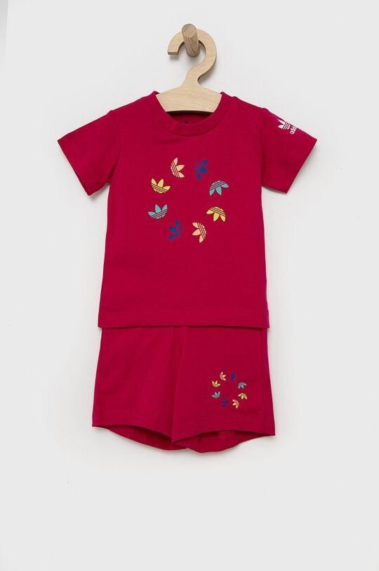

Детский хлопковый комплект adidas Originals HE6852, розовый