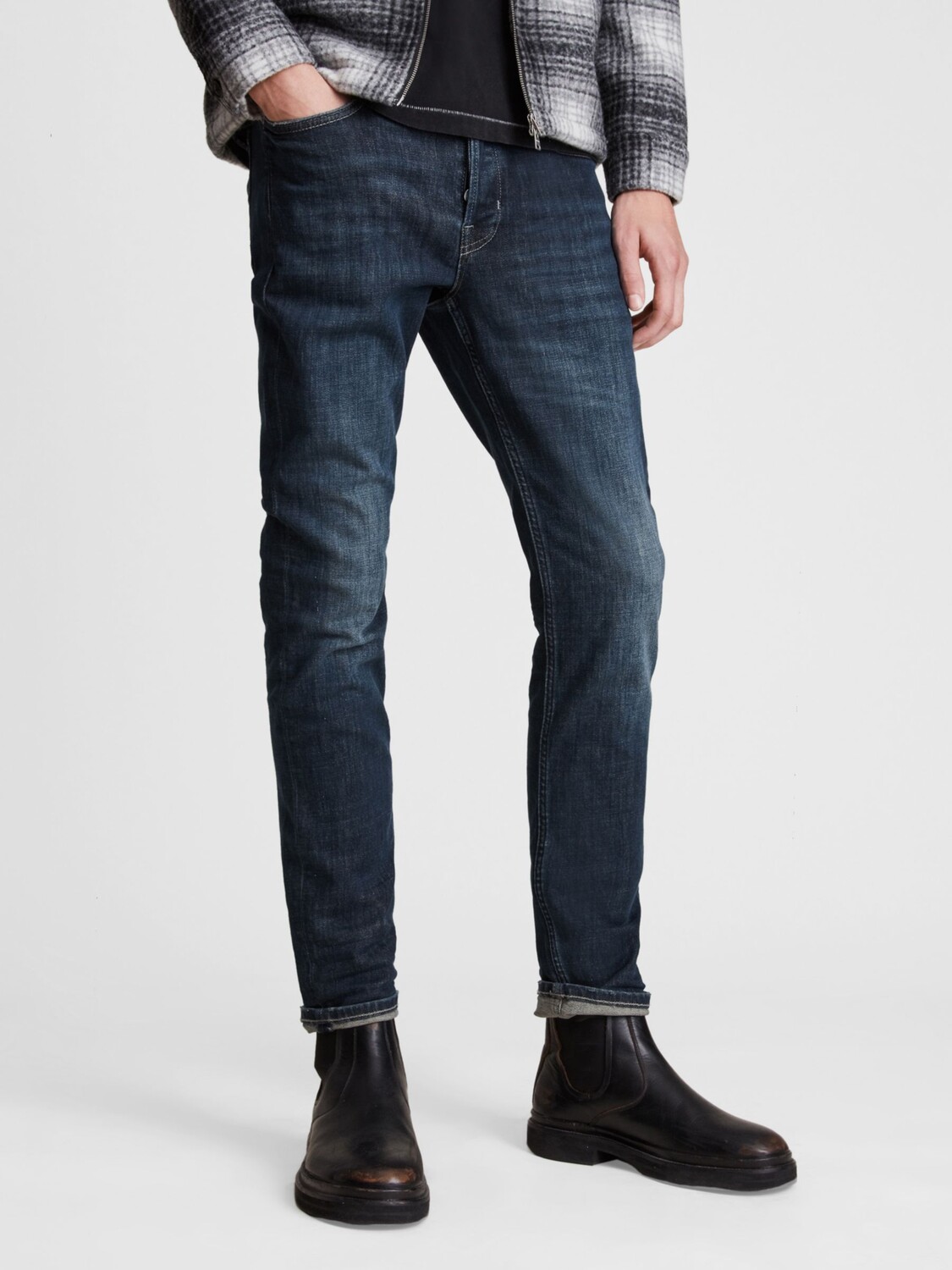 

Джинсы AllSaints Rex Slim, синие