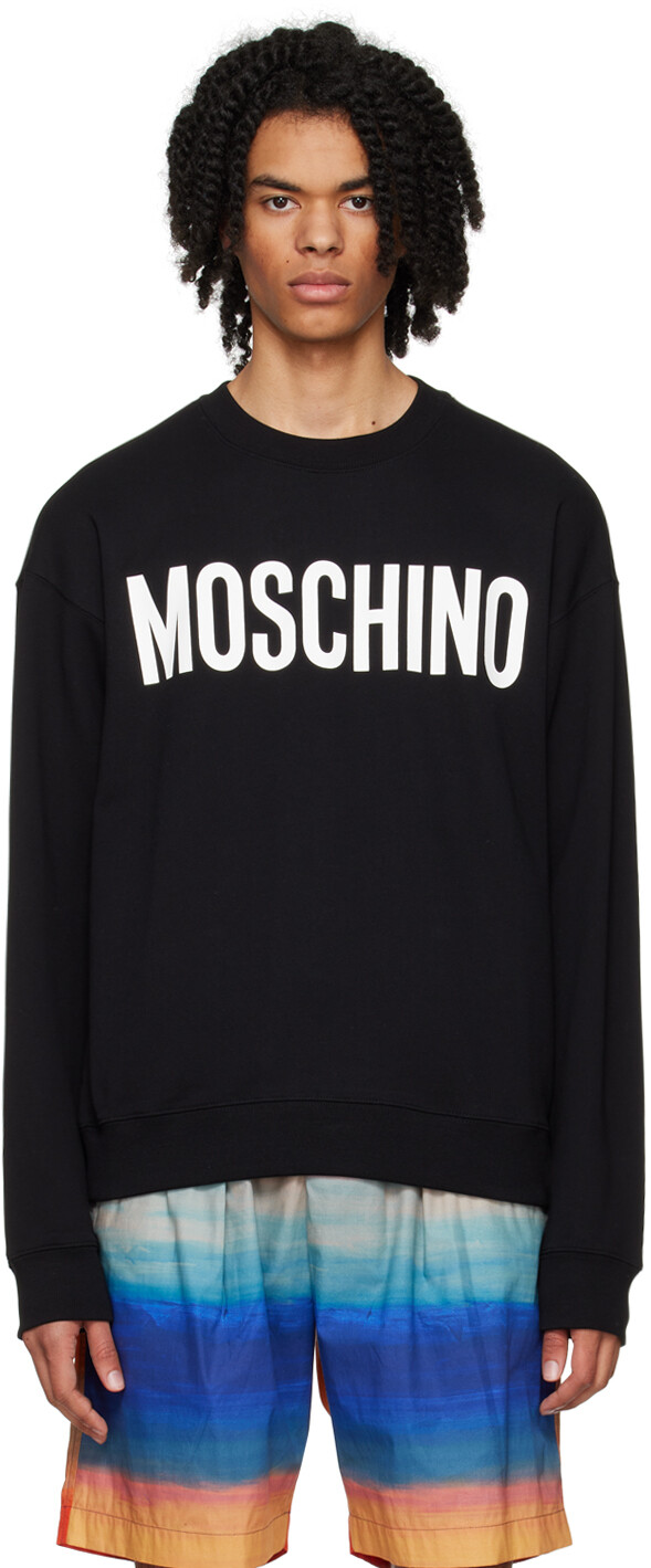 

Черный свитшот с принтом Moschino