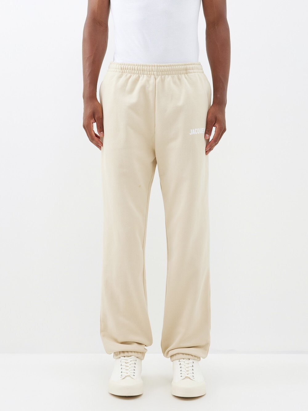 

Спортивные брюки из органического хлопка с логотипом Jacquemus, бежевый