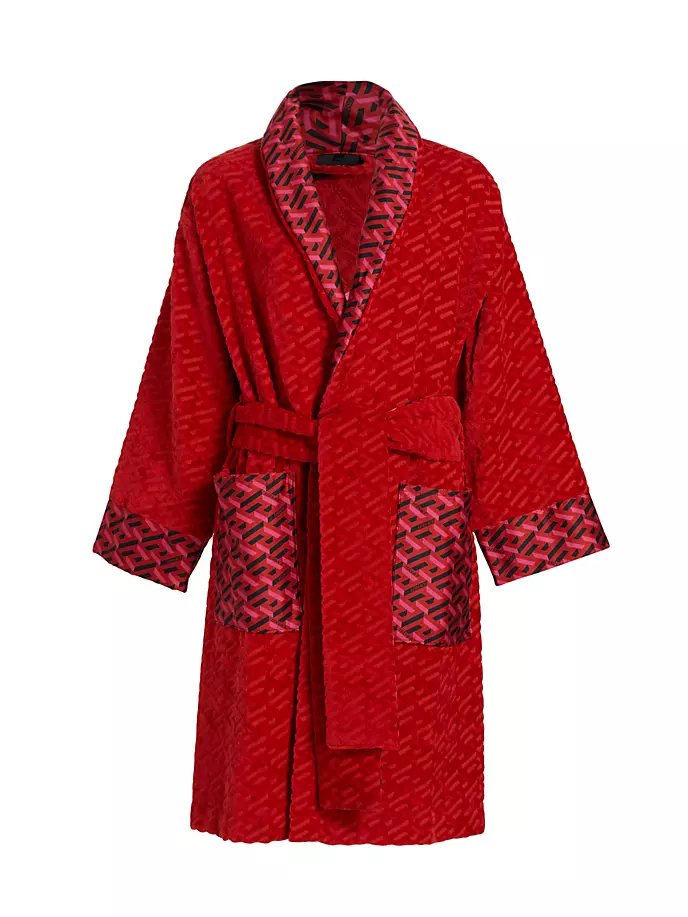 

Длинный халат La Greca Signature Versace, красный