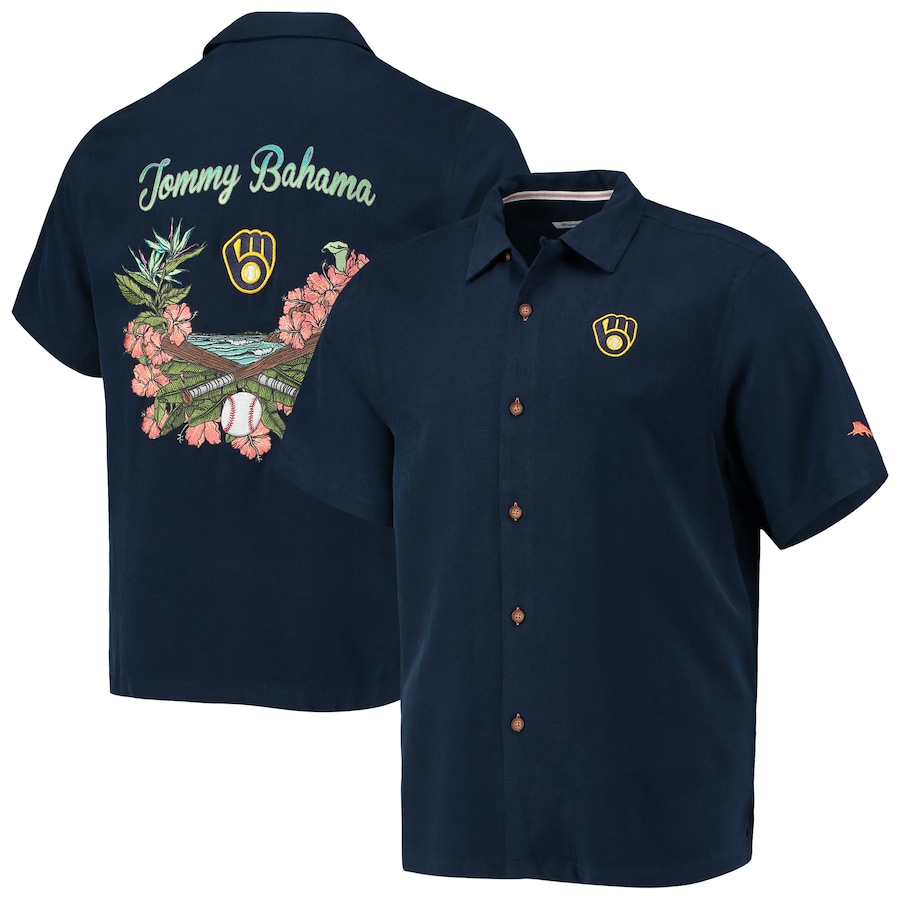 

Рубашка Tommy Bahama Milwaukee Brewers, нави