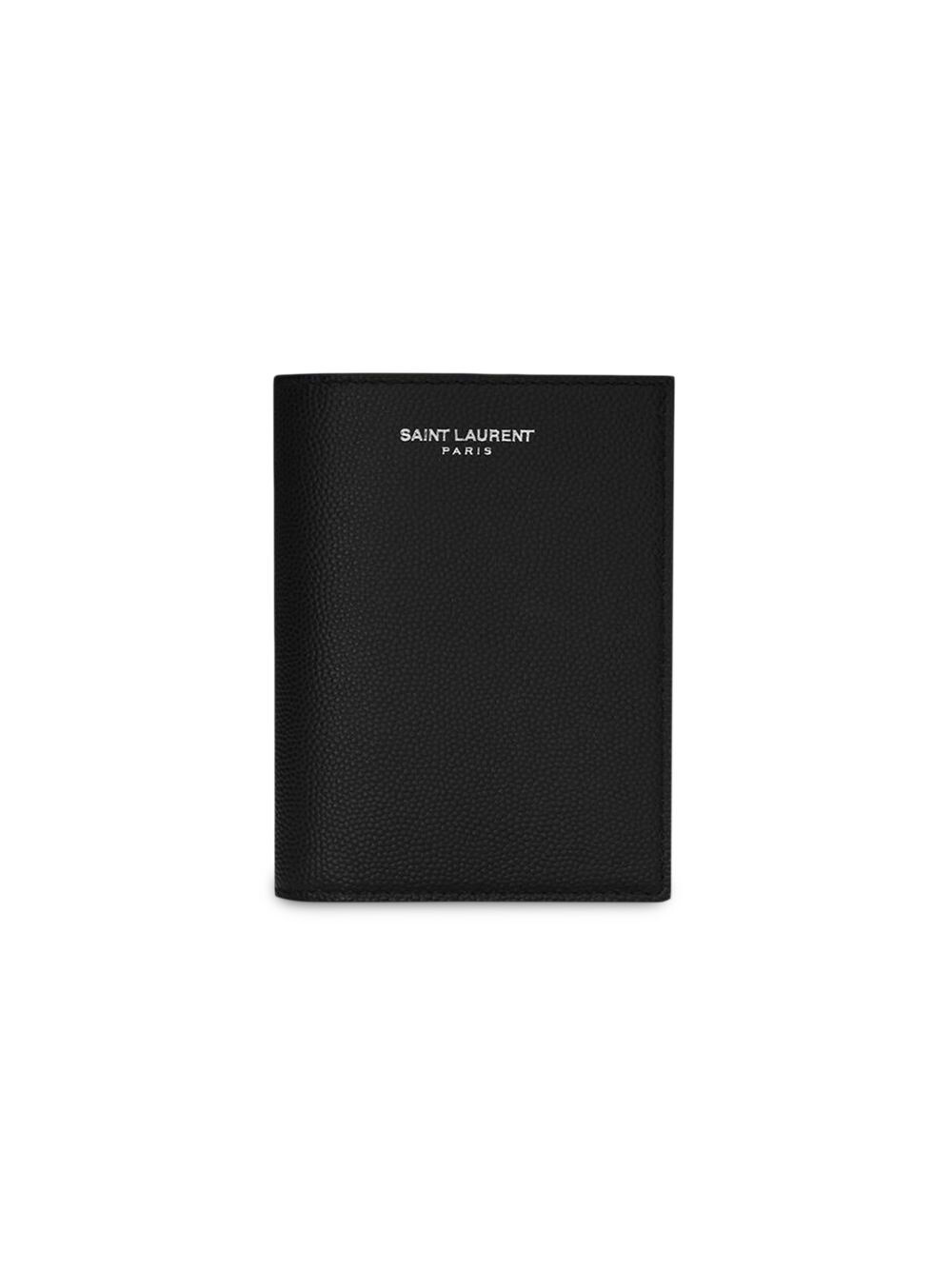 

Бумажник для кредитных карт из тисненой кожи Grain De Poudre Saint Laurent, черный