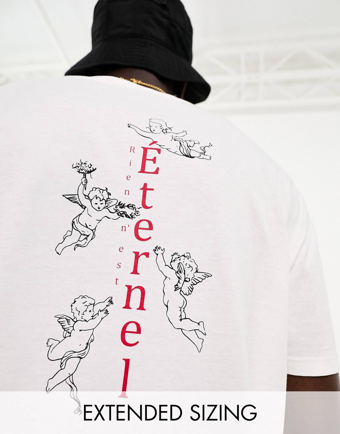 

Белая непринужденная футболка с принтом Eternal ASOS DESIGN, Белый