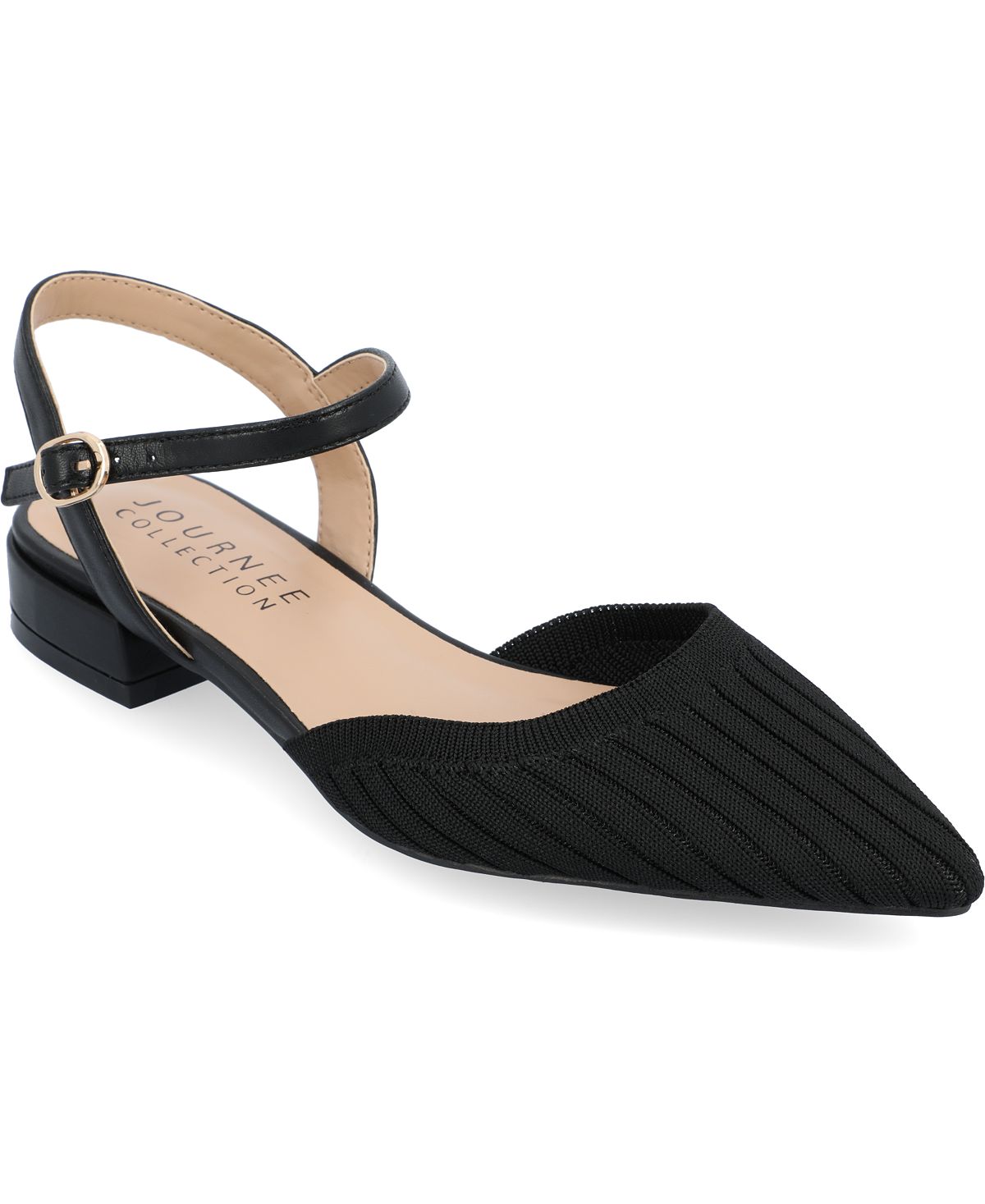 Женская трикотажная обувь на плоской подошве Ansley Journee Collection, черный