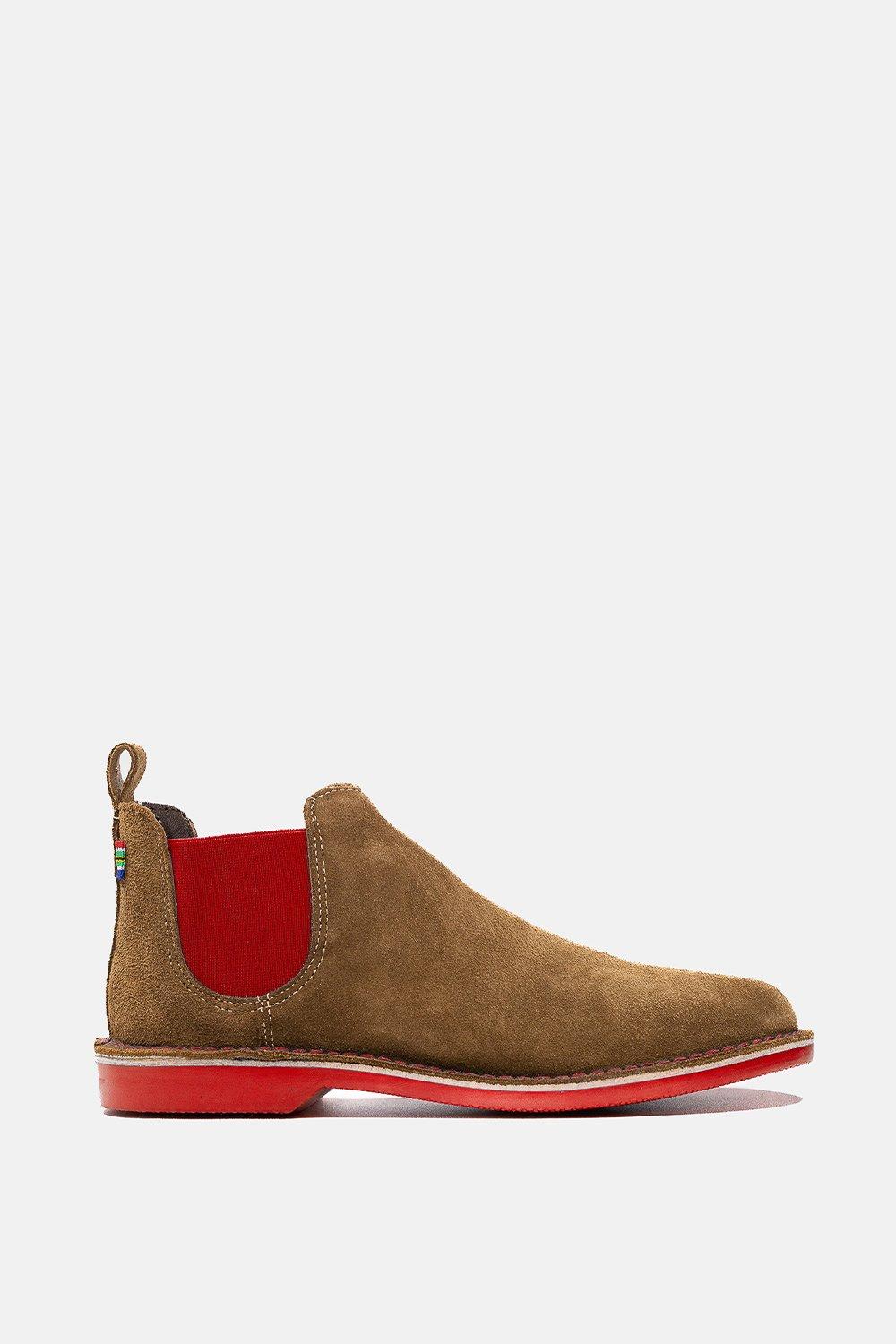 Замшевые ботинки челси Veldskoen Shoes, красный