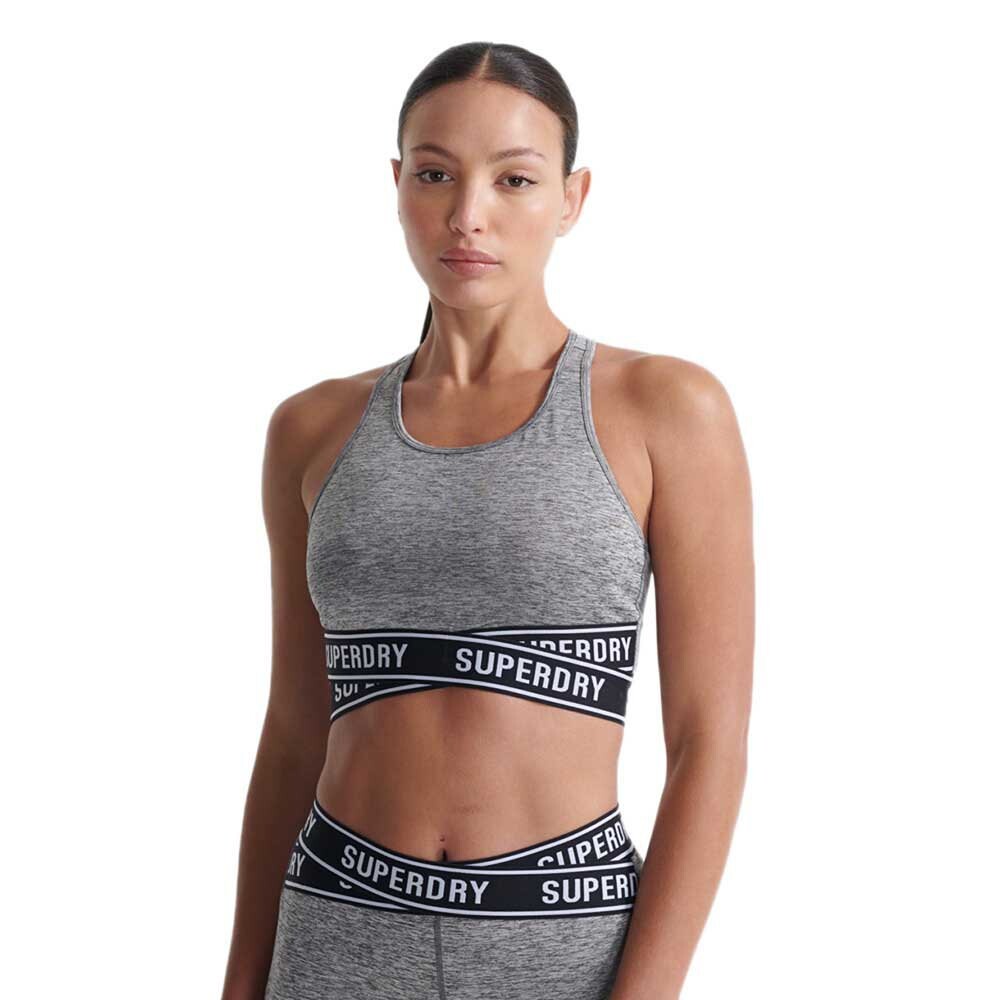 

Бюстгальтер Superdry Training Core Cross, серый