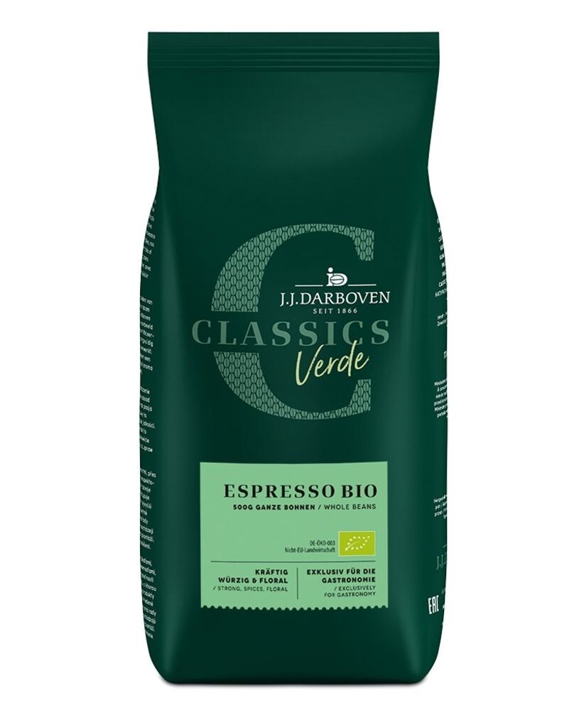 

Кофе CLASSICS VERDE Espresso Organic от JJ Darboven, в зернах 500г J.J. Darboven