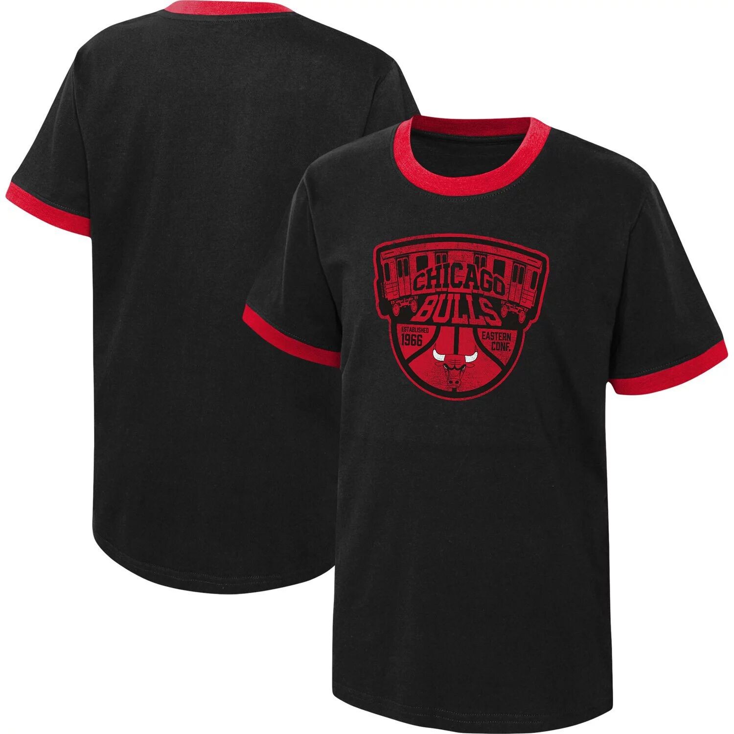 

Молодежная черная футболка Chicago Bulls Hoop City Hometown Ringer Outerstuff