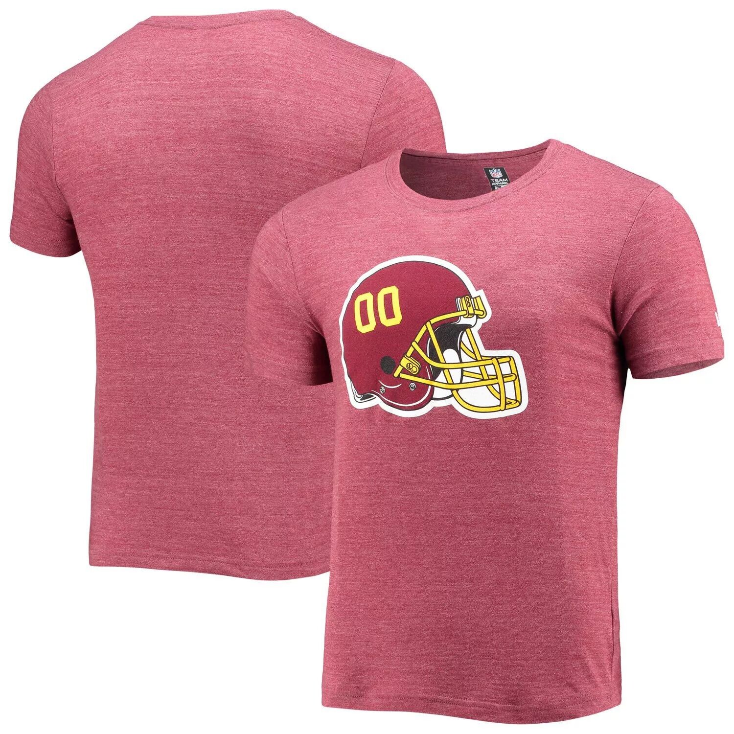 

Мужская футболка New Era бордового цвета с альтернативным логотипом Washington Football Team Tri-Blend, Красный