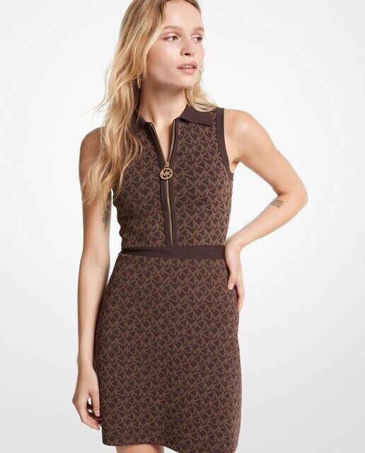 

Короткое платье с логотипом Michael Michael Kors, коричневый