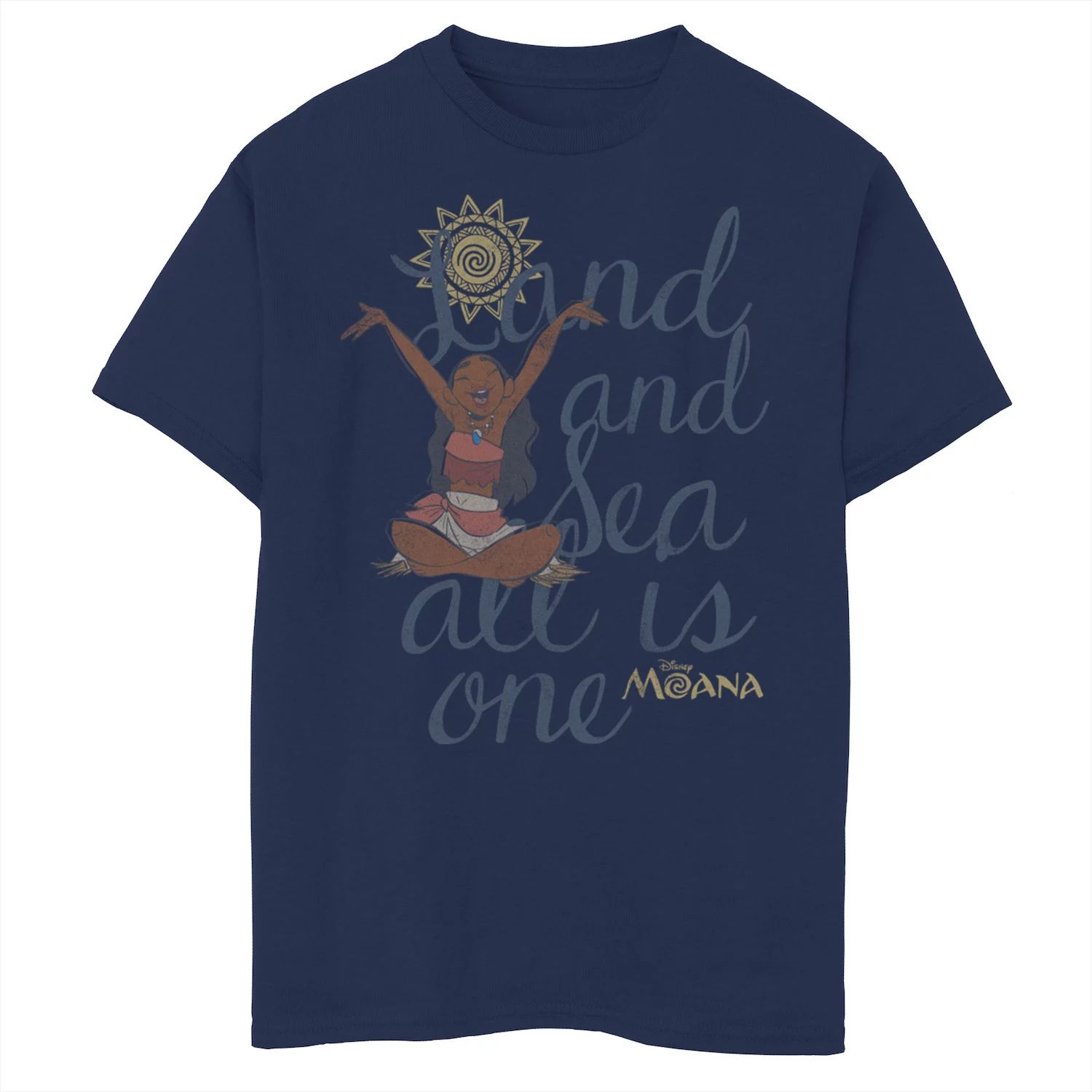Disney's Moana Boys 8-20 Land And Sea — одна винтажная футболка с рисунком Disney
