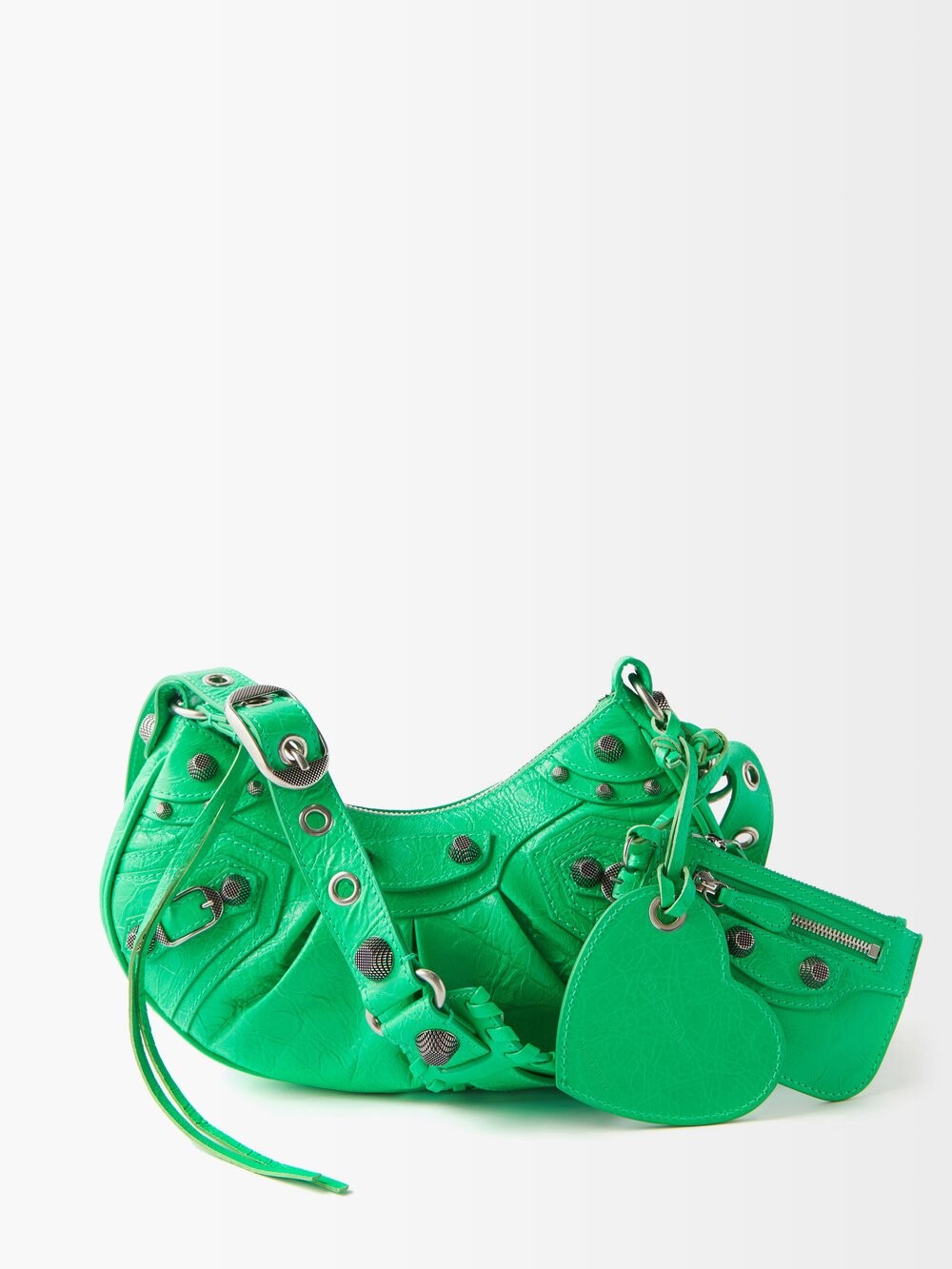 

Кожаная сумка на плечо cagole xs с заклепками Balenciaga, зеленый