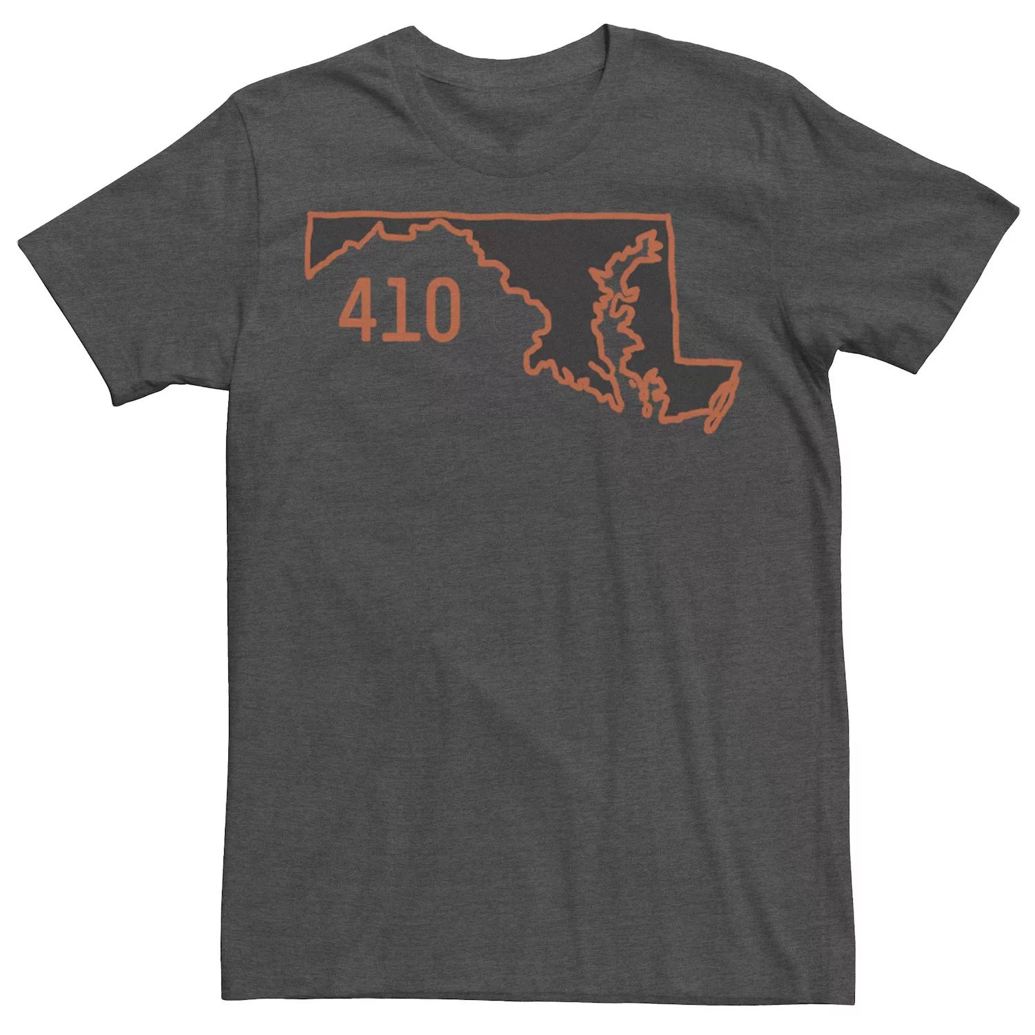 Мужская футболка с рисунком штата Мэриленд 410 Licensed Character