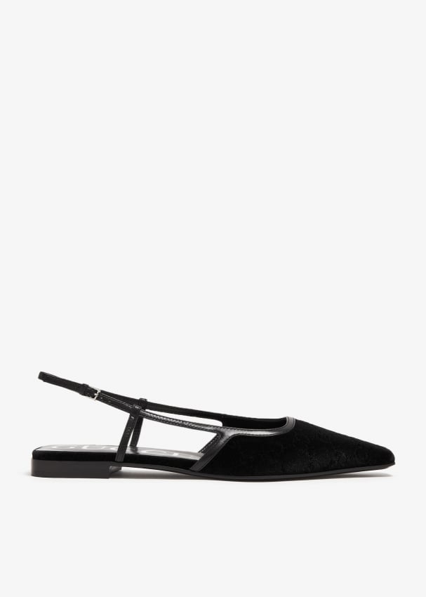 

Балетки Gucci GG Slingback, черный