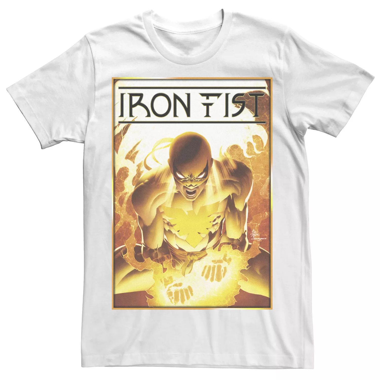 Мужская футболка Iron Fist Flames Marvel