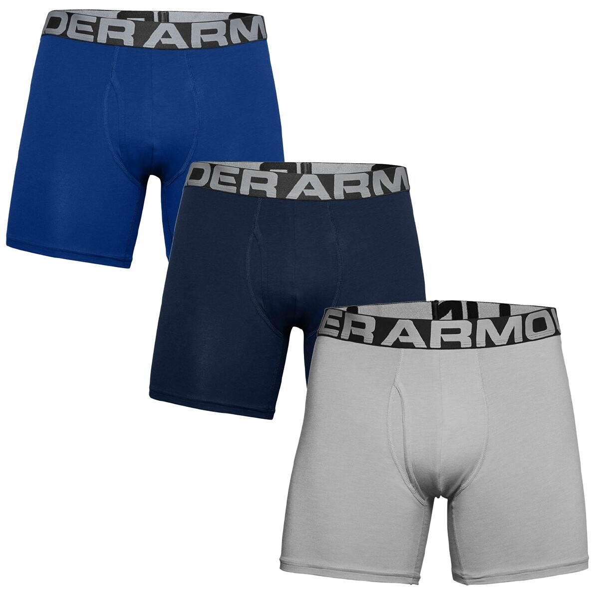 Боксеры Under Armour Boxershorts Charged Cotton 6in 3 Pack, синий трусы мужские under armour charged cotton 6in 3 pack размер 46 48 3 шт 1363617 001