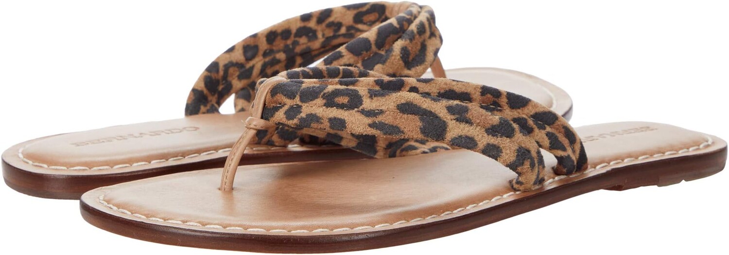 

Шлепанцы Miami Sandal Bernardo, цвет Sand Cheetah Print Suede