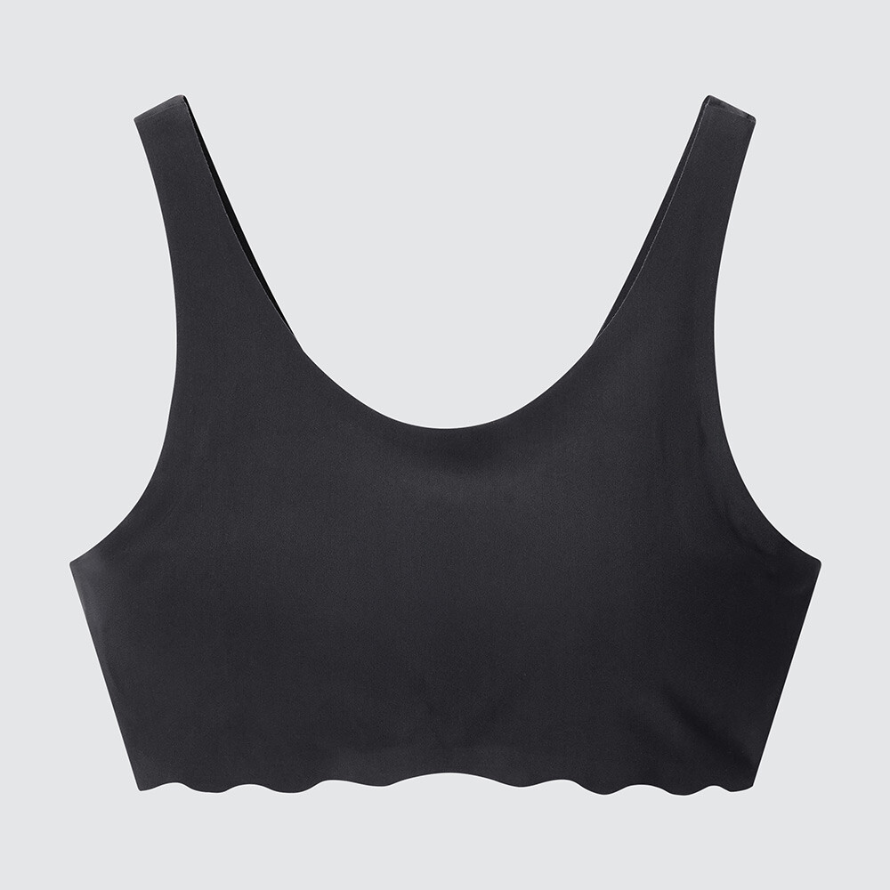 

Бюстгальтер Uniqlo AIRism легкий с фиксированной чашкой, черный