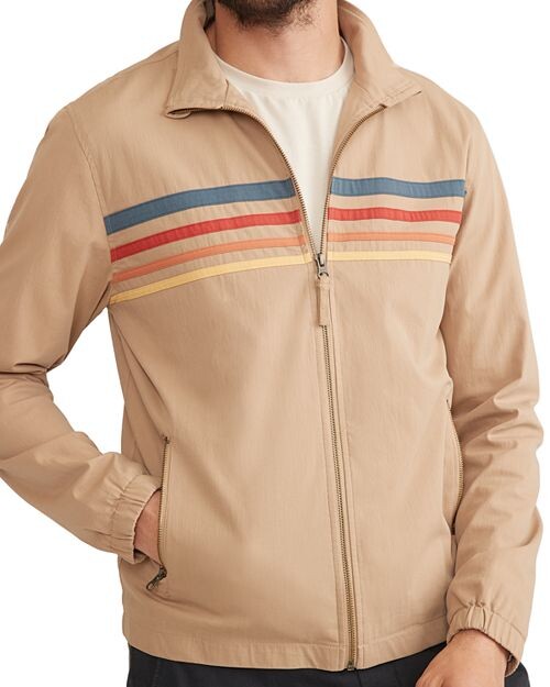 

Куртка Freeman из хлопковой смеси с полной молнией Marine Layer, цвет Tan/Beige