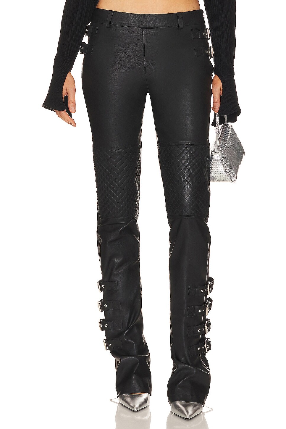 

Брюки retrofete Della Leather, черный