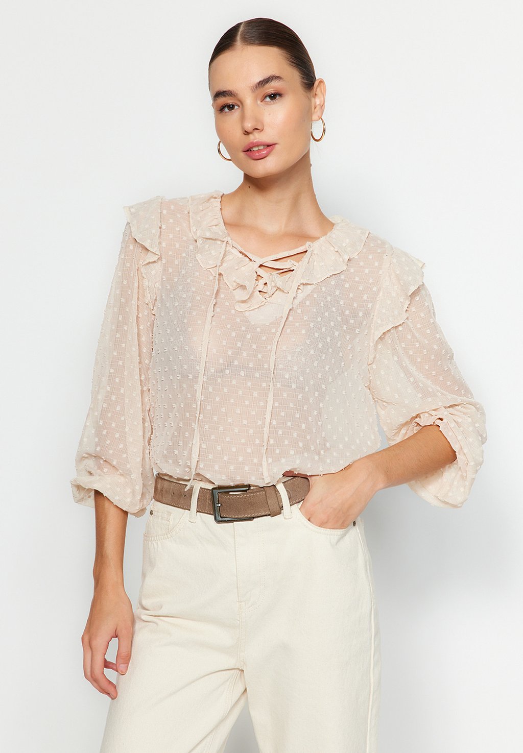Блузка Trendyol, розовая