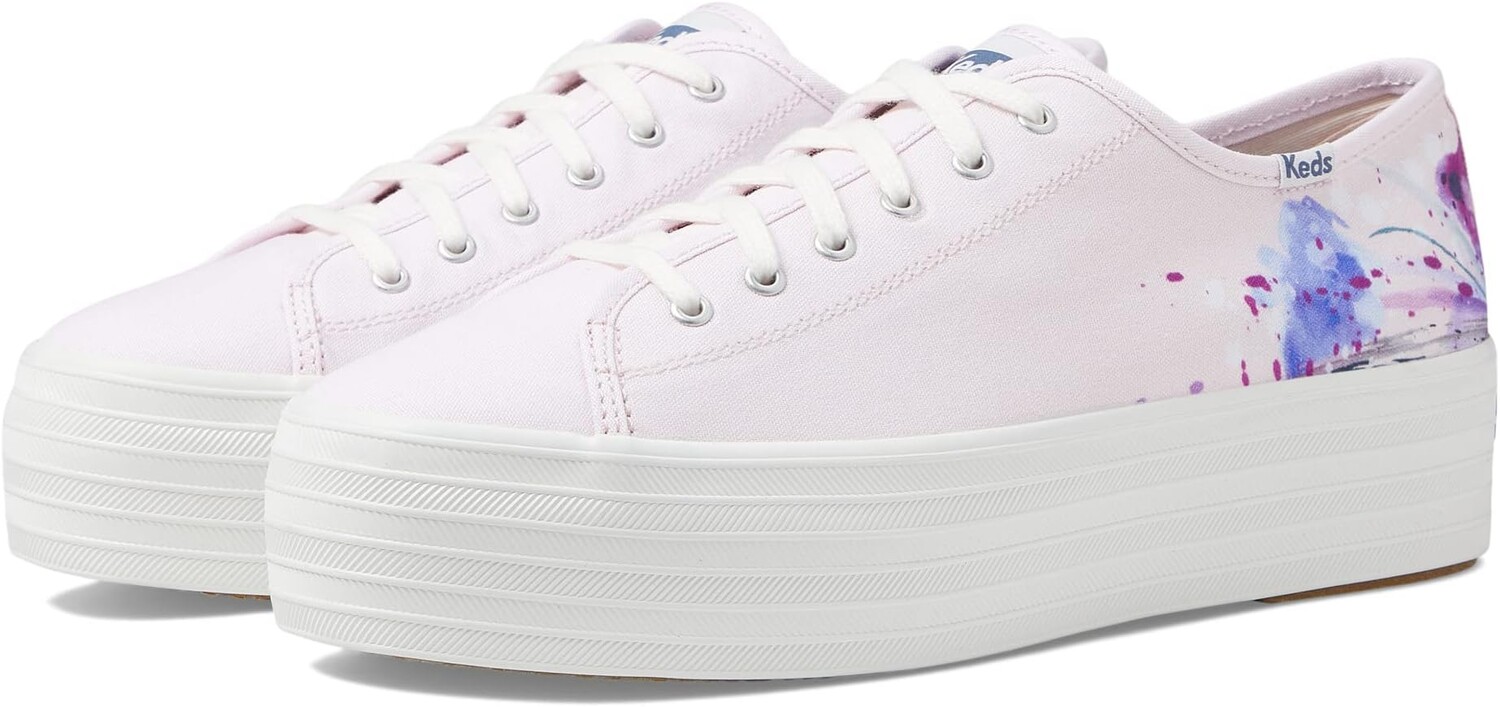 

Кроссовки Triple Up Canvas Keds, цвет Light Pink Painterly Floral