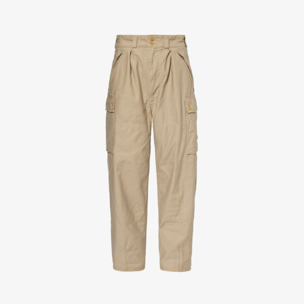 

Зауженные хлопковые брюки прямого кроя Reverse Santeen Polo Ralph Lauren, хаки