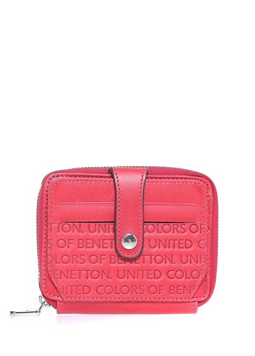 

Красный мужской кожаный кошелек United Colors of Benetton