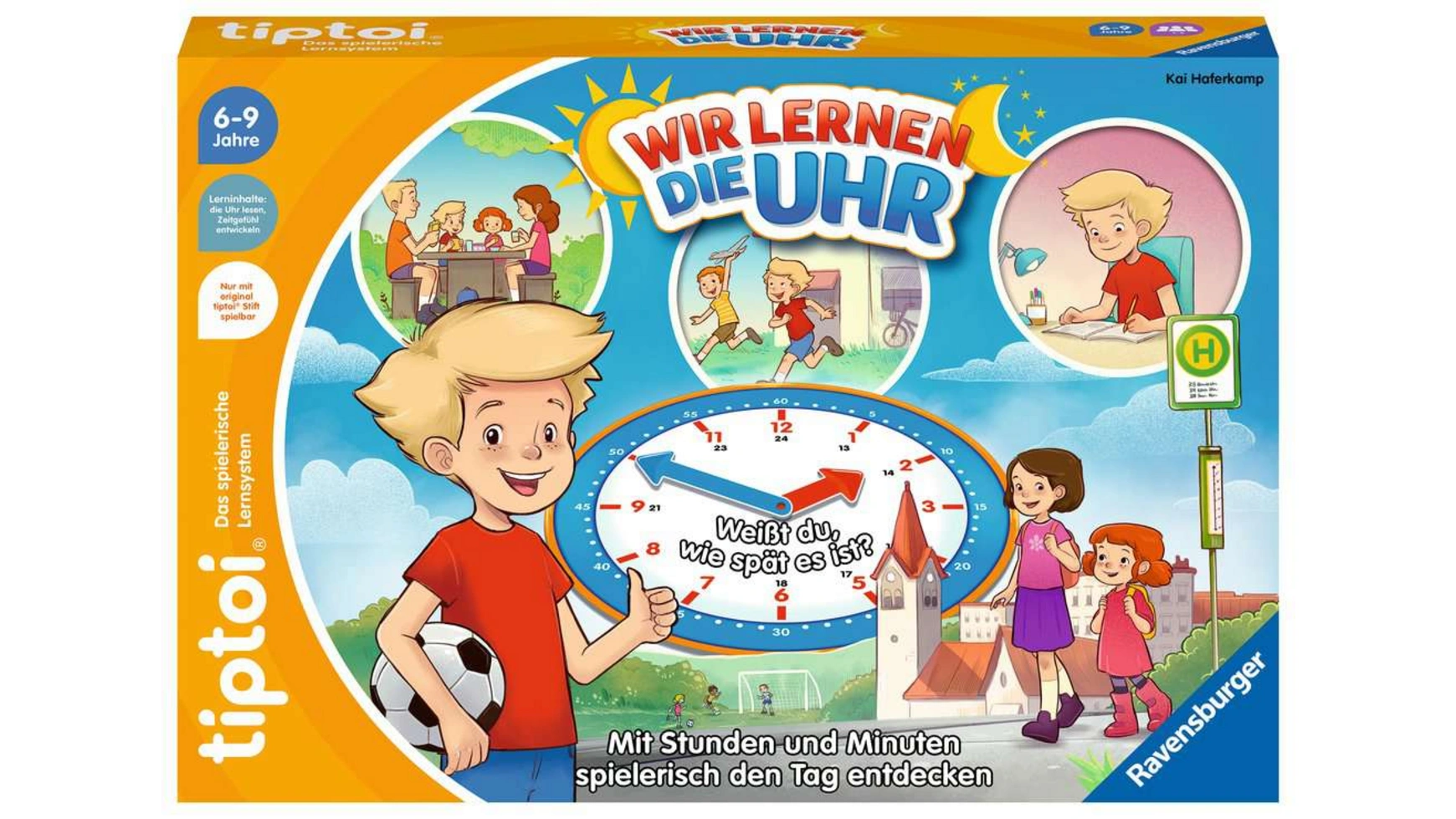 Ravensburger Tiptoi Игра Учим часы интерактивная обучающая Игра для детей от 6 лет и старше