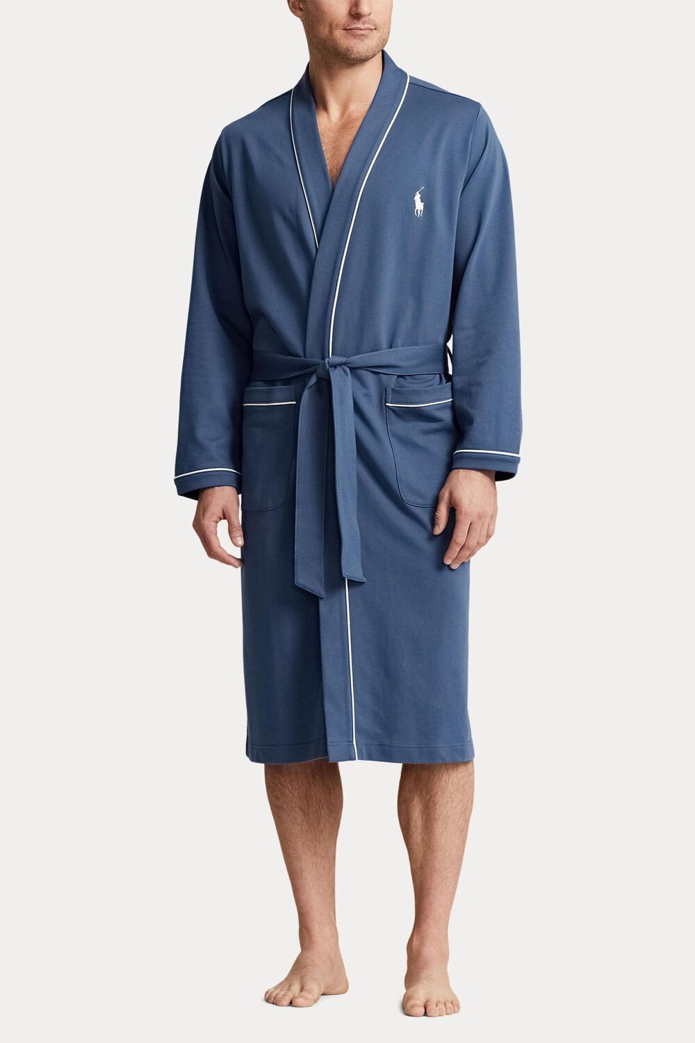 

Классический черный халат с логотипом Polo Ralph Lauren, синий