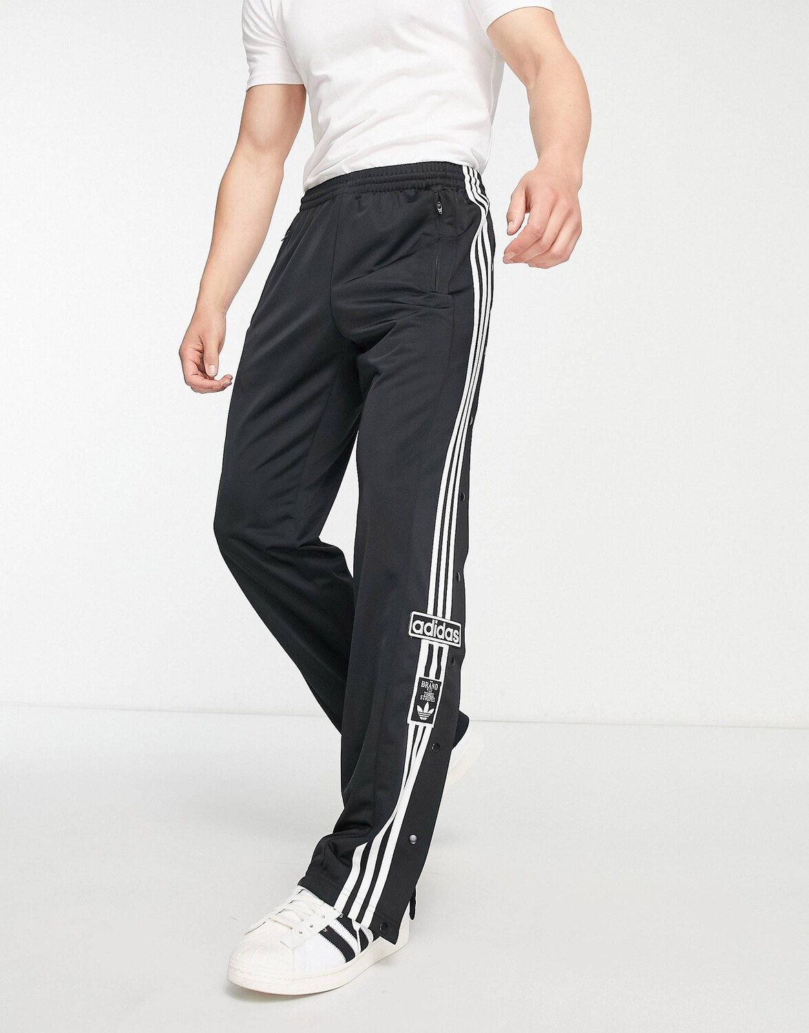 

Черные брюки с 3 полосками adidas Originals Adicolor Adibreak, Черный