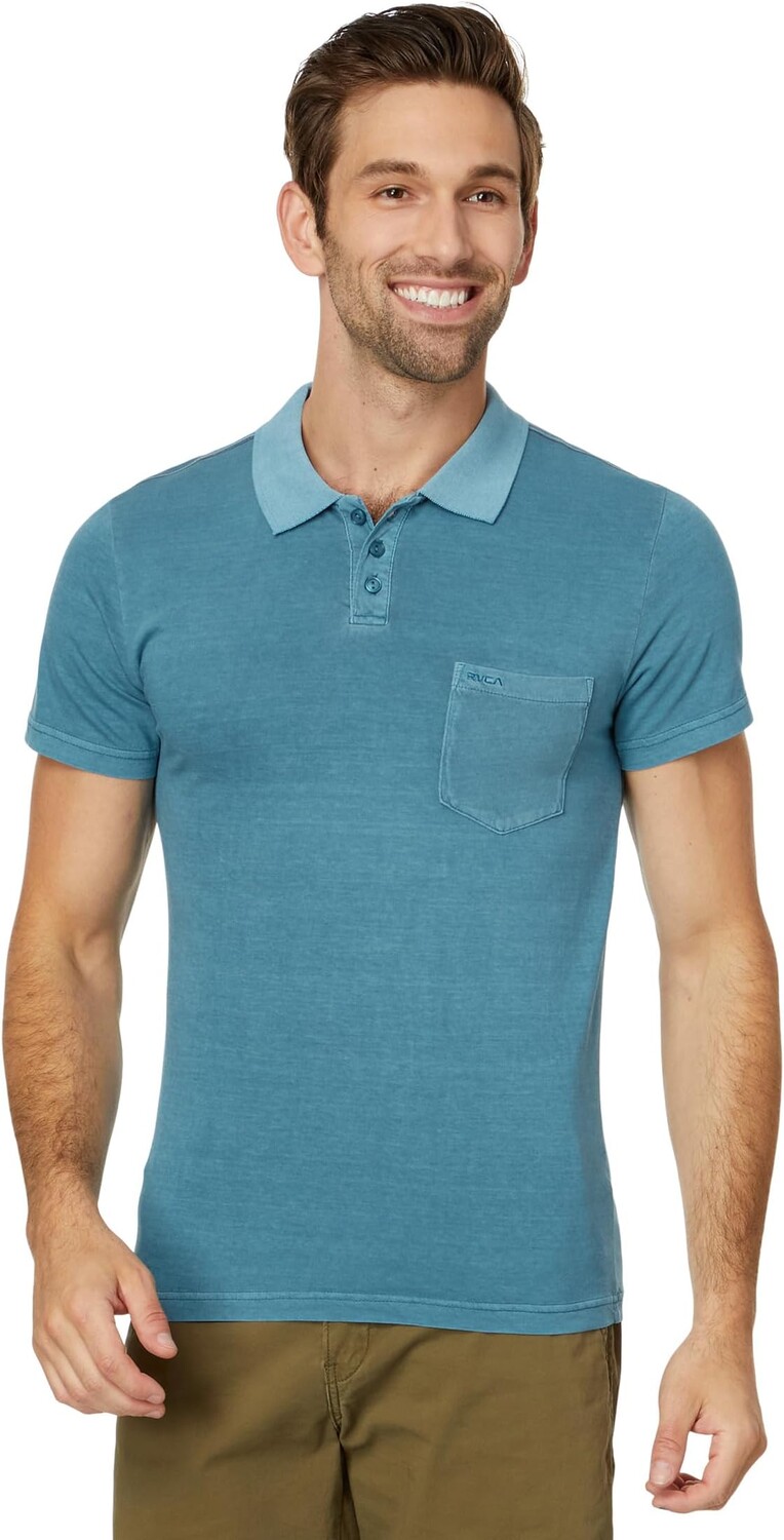 

Поло RVCA PTC Pigment Polo, цвет Cool Blue