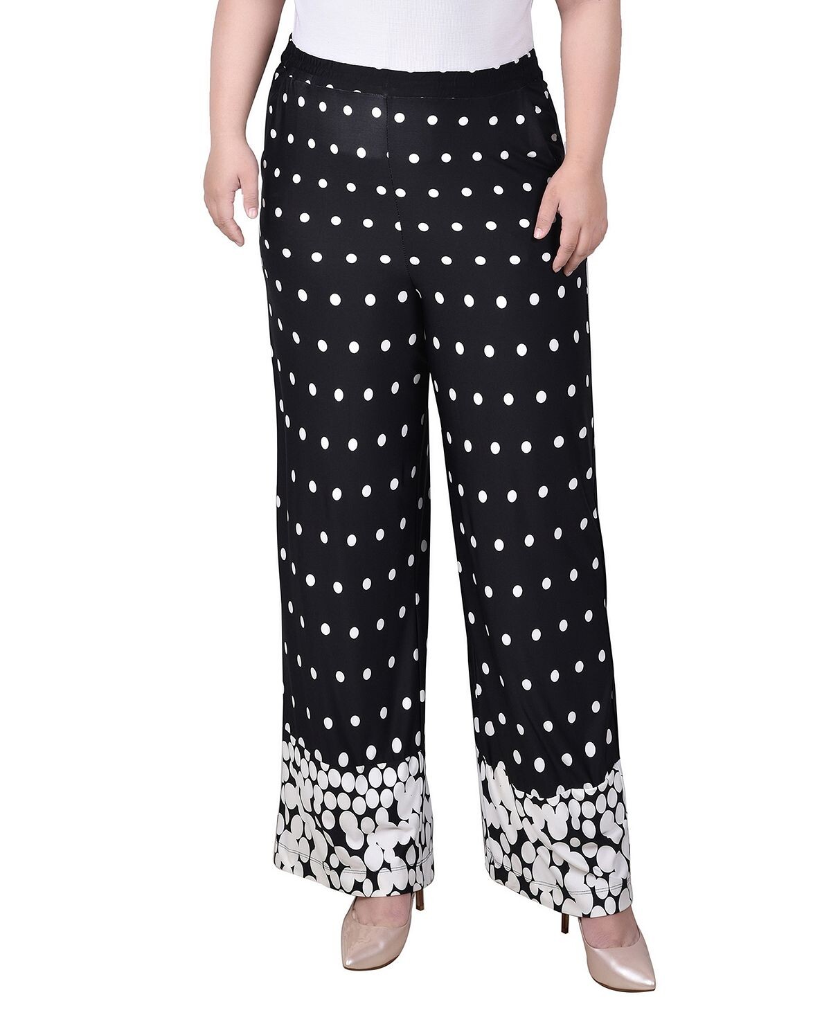 

Широкие брюки больших размеров без застежек NY Collection