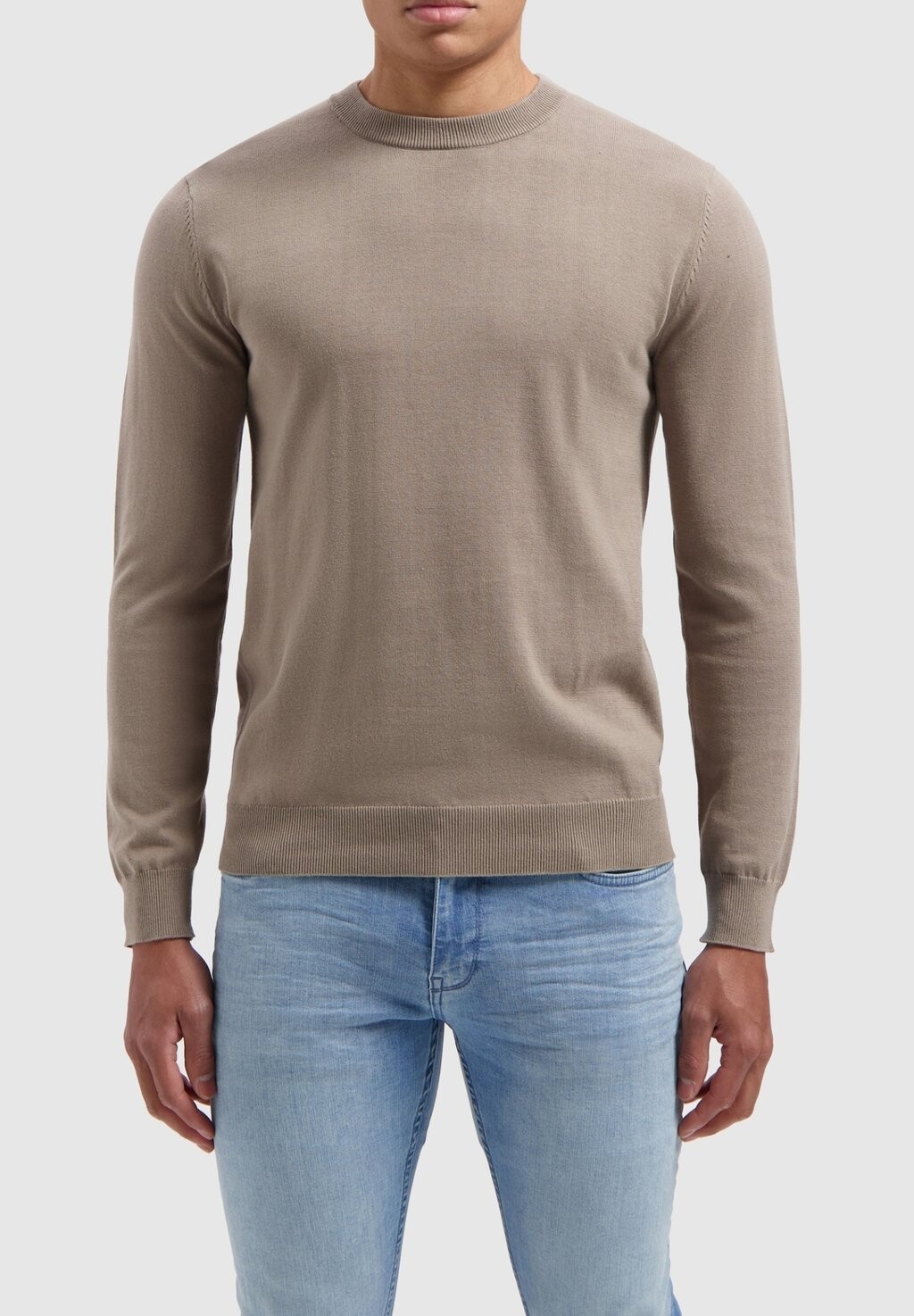 

Вязаный джемпер REGULAR FIT CREWNECK LS Pure Path, цвет taupe