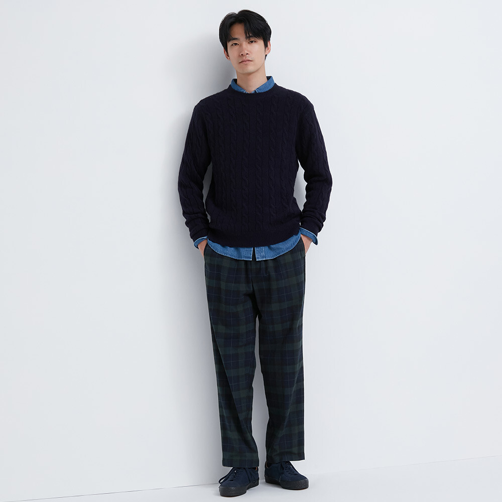 

Uniqlo мужские и женские фланелевые эластичные брюки