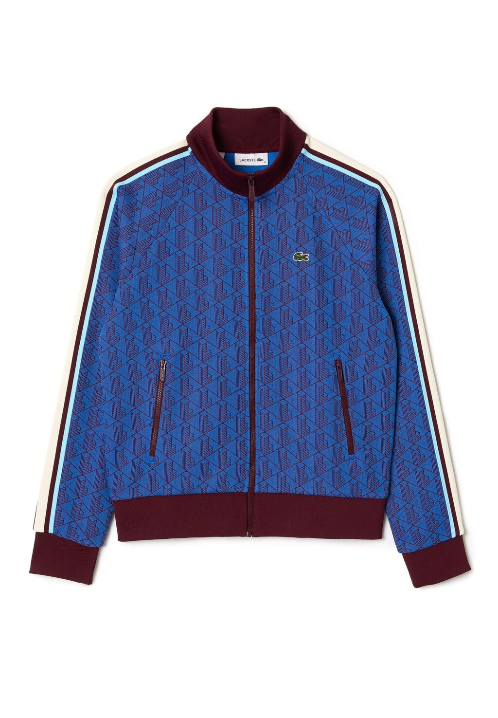 

Толстовка на молнии Lacoste, бордо-синий nji