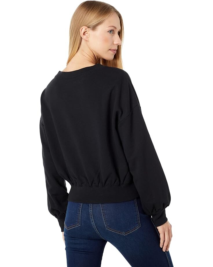 

Толстовка Lauren James Purdue Boilermakers Cropped Crew Neck Sweatshirt, черный